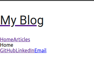 Unstyled homepage