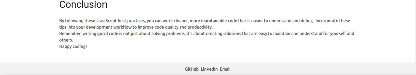 Article page with styled footer
