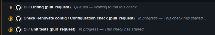 New workflow on the list of checks
